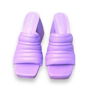 Sam Edelman Purple Block Heel Mules